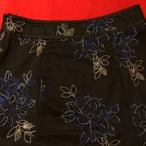 Lane Bryant black embroidered skirt size 14